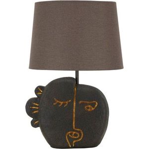 Hnědá stolní lampa s textilním stínidlem (výška 39, 5 cm) Tribal – Mauro Ferretti obraz