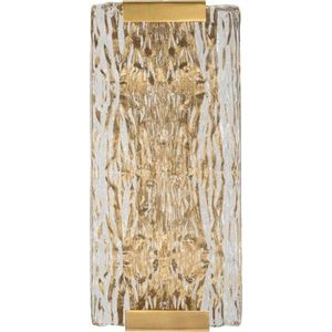 Skleněné nástěnné svítidlo ve zlaté barvě Oblin – Mauro Ferretti obraz