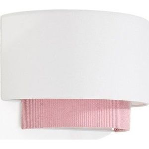 Bílé/světle růžové dětské svítidlo s textilním stínidlem Bianella – Kave Home obraz