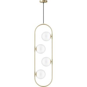 Závěsné svítidlo ve zlaté barvě se skleněným stínidlem Club – Squid Lighting obraz