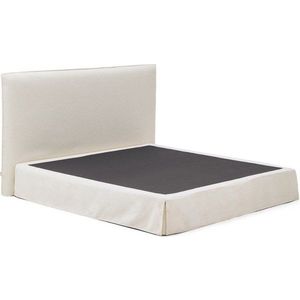 Bílá čalouněná dvoulůžková postel 180x200 cm Jaira – Kave Home obraz