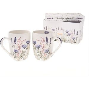 Bílé porcelánové hrnky v sadě 2 ks 350 ml – Dakls obraz