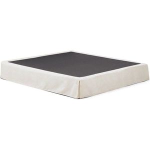 Bílá čalouněná dvoulůžková postel bez čela 180x200 cm Jaira – Kave Home obraz