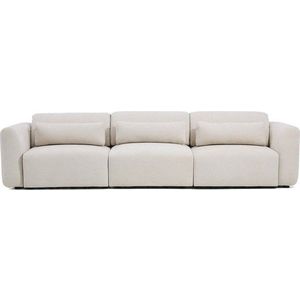 Béžová žinylková polohovací/rozkládací pohovka s lenoškou 335 cm Lares – Kave Home obraz