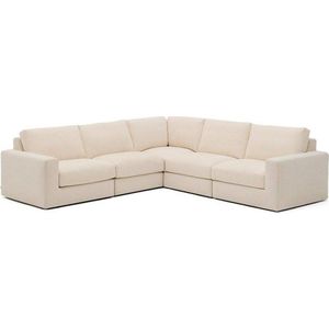 Béžová žinylková rohová pohovka (variabilní roh/do L) Alea – Kave Home obraz