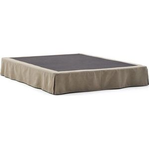 Taupe čalouněná dvoulůžková postel bez čela 180x200 cm Jaira – Kave Home obraz