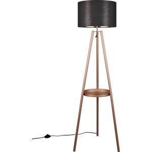 Hnědá stojací lampa s poličkou (výška 152 cm) Colette – Trio obraz