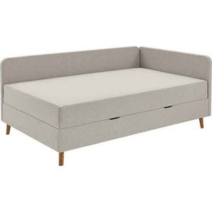 Šedá/béžová čalouněná jednolůžková postel s úložným prostorem s matrací 120x200 cm Cabana - II. jakost – Meise Möbel obraz