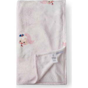 Světle růžová deka s vánočním motivem z mikroplyše 130x170 cm Vintage Christmas Santa – Catherine Lansfield obraz