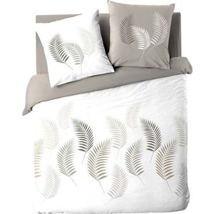 Bílo-šedé bavlněné povlečení na dvoulůžko 200x200 cm Goyave – douceur d'intérieur obraz