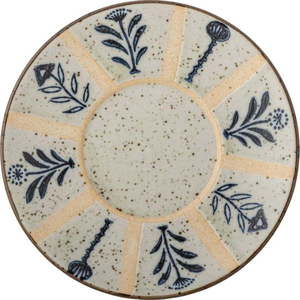 Dezertní talíř z kameniny ve světle modré a krémové barvě ø 16 cm Leonie – Bloomingville obraz