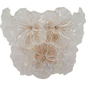 Skleněné nástěnné svítidlo ve zlaté barvě Ibiscus – Mauro Ferretti obraz