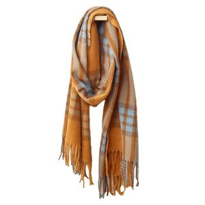 Šála Inverness 70x190 čtvercová, oranžová/modrá - Sander obraz