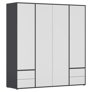 Rauch Möbel ŠATNÍ SKŘÍŇ S OTOČNÝMI DVEŘMI, šedá, bílá, 187/194/53 cm obraz
