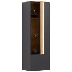 Dieter Knoll ZÁVĚSNÁ VITRÍNA, antracitová, barvy dubu, 45, 6/139, 4/36 cm obraz