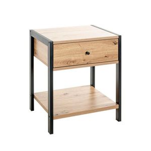 ODKLÁDACÍ STOLEK, černá, barvy dubu obraz