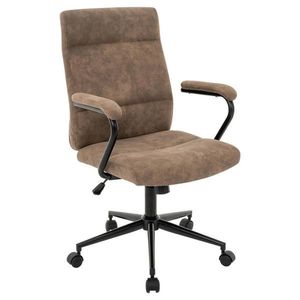 MID.YOU OTOČNÁ ŽIDLE, tkaná látka, černá, světle hnědá obraz