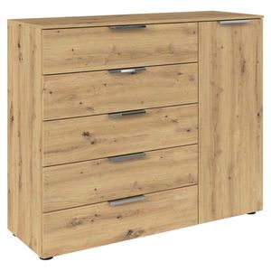 Rauch Möbel KOMODA, barvy chromu, dub artisan, 120/100/42 cm obraz