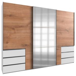 MID.YOU SKŘÍŇ S POSOUVACÍMI DVEŘMI, bílá, barvy dubu, 300/236/65 cm obraz