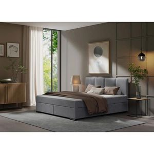 MID.YOU POSTEL BOXSPRING, 200/200 cm, světle šedá obraz