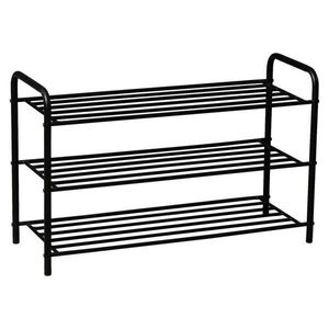 Xora REGÁL NA BOTY, černá, 80/51/30 cm obraz