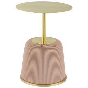 MID.YOU ODKLÁDACÍ STOLEK, růžová, barvy zlata obraz