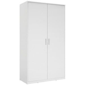 Xora ŠATNÍ SKŘÍŇ S OTOČNÝMI DVEŘMI, bílá, 106/194/54 cm obraz
