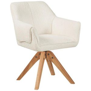 MID.YOU ŽIDLE S PODRUČKAMI, buklé, bílá obraz