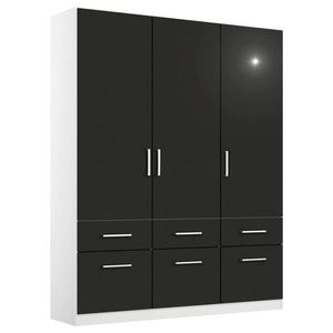 Rauch Möbel ŠATNÍ SKŘÍŇ S OTOČNÝMI DVEŘMI, šedá, bílá, 136/197/54 cm obraz