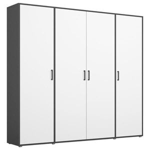 Rauch Möbel ŠATNÍ SKŘÍŇ S OTOČNÝMI DVEŘMI, šedá, bílá, 187/194/53 cm obraz