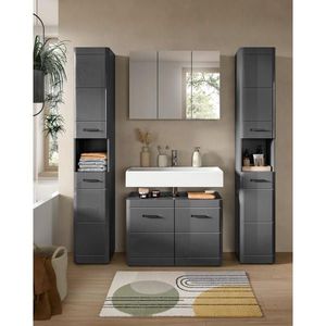 MID.YOU KOUPELNA vysoce lesklá šedá obraz