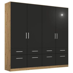 Rauch Möbel ŠATNÍ SKŘÍŇ S OTOČNÝMI DVEŘMI, šedá, dub artisan, 181/210/54 cm obraz