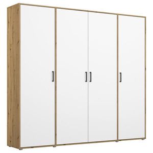 Rauch Möbel ŠATNÍ SKŘÍŇ S OTOČNÝMI DVEŘMI, bílá, dub artisan, 187/194/53 cm obraz