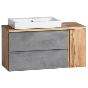 Held SKŘÍŇKA S UMYVADLEM, šedá, dub wotan, 105 cm obraz