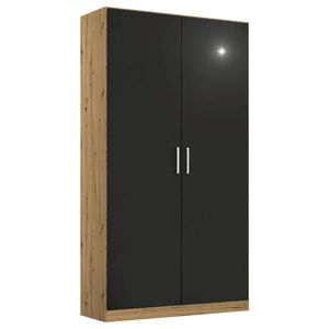 Rauch Möbel ŠATNÍ SKŘÍŇ S OTOČNÝMI DVEŘMI, šedá, dub artisan, 91/197/54 cm obraz