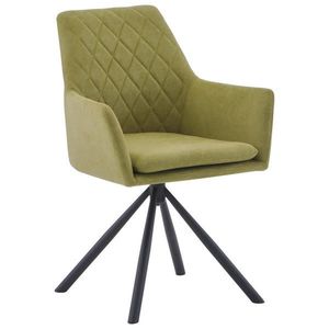 Hom`in ŽIDLE S PODRUČKAMI, železo, tkaná látka, černá, zelená obraz