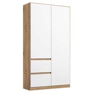 Rauch Möbel ŠATNÍ SKŘÍŇ S OTOČNÝMI DVEŘMI, bílá, dub artisan, 91/197/54 cm obraz