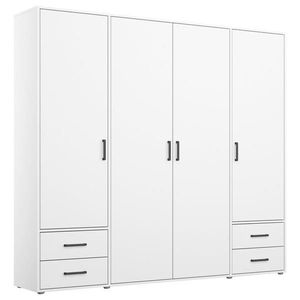 Rauch Möbel ŠATNÍ SKŘÍŇ S OTOČNÝMI DVEŘMI, bílá, 187/194/53 cm obraz