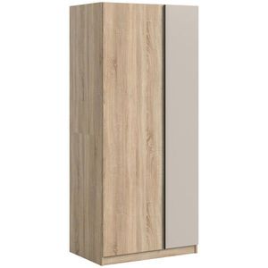 MID.YOU ŠATNÍ SKŘÍŇ S OTOČNÝMI DVEŘMI, Sonoma dub, kašmírová, 80/183/53 cm obraz