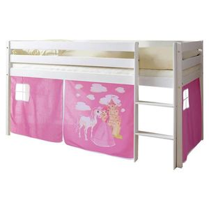 MID.YOU VYSOKÁ POSTEL, 90/200 cm bílá, pink obraz