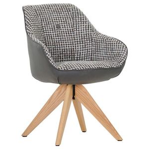 Novel ŽIDLE S PODRUČKAMI, vzhled kůže, žinylka, barvy dubu, bílá, šedá obraz