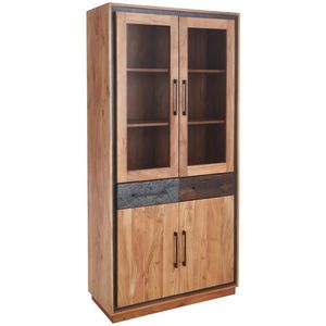 Landscape VITRÍNA, akácie, staré dřevo, hnědá, barvy akácie, tmavě šedá, 90/185/40 cm obraz