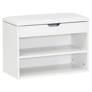 MID.YOU REGÁL NA BOTY, bílá, 60/40/30 cm obraz