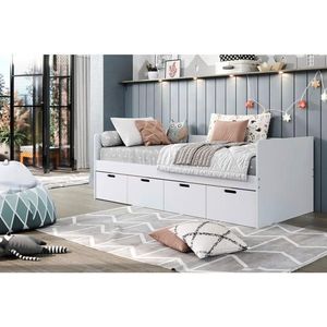 MID.YOU POSTEL S ÚLOŽNÝM PROSTOREM, 90/200 cm, bílá obraz