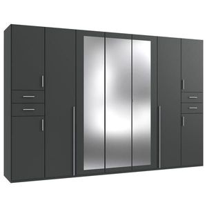 MID.YOU ŠATNÍ SKŘÍŇ S OTOČNÝMI DVEŘMI, barvy grafitu, 313/208/58 cm obraz