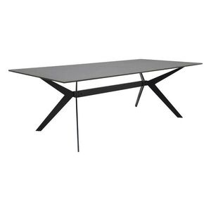 KONFERENČNÍ STOLEK, černá, kov, sklo, 115/60/40 cm obraz