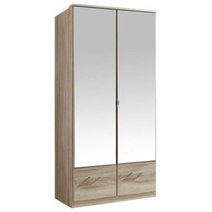 MID.YOU ŠATNÍ SKŘÍŇ SE ZRCADLEM, barvy dubu, 90/199/58 cm obraz