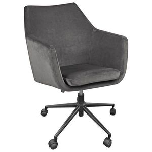 Carryhome OTOČNÁ ŽIDLE, velur, černá, tmavě šedá obraz
