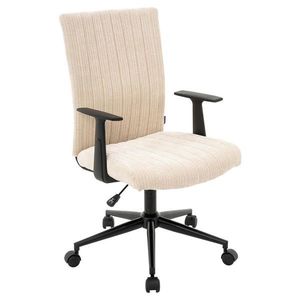 Carryhome OTOČNÁ ŽIDLE, manšestr, krémová, černá obraz