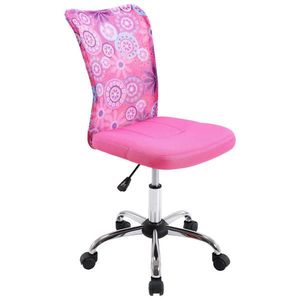 Carryhome OTOČNÁ ŽIDLE PRO MLÁDEŽ, síťovina, růžová, barvy chromu obraz